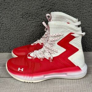 Under Armour Highlight Ace 2.0 Shoes Womens 7 White Red Volleyball 3021376-601